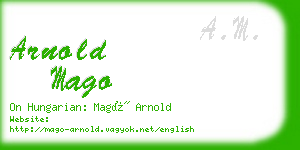 arnold mago business card